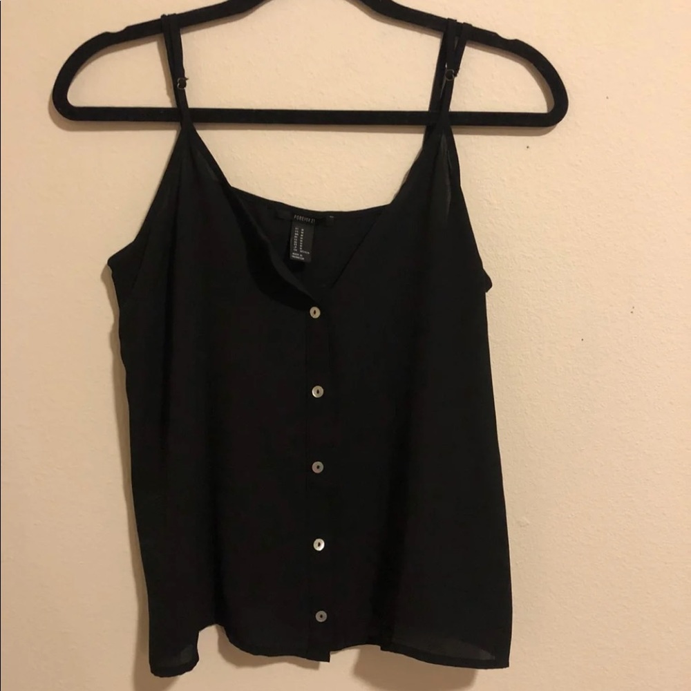 Women’s Black Button Down Tank - Size S